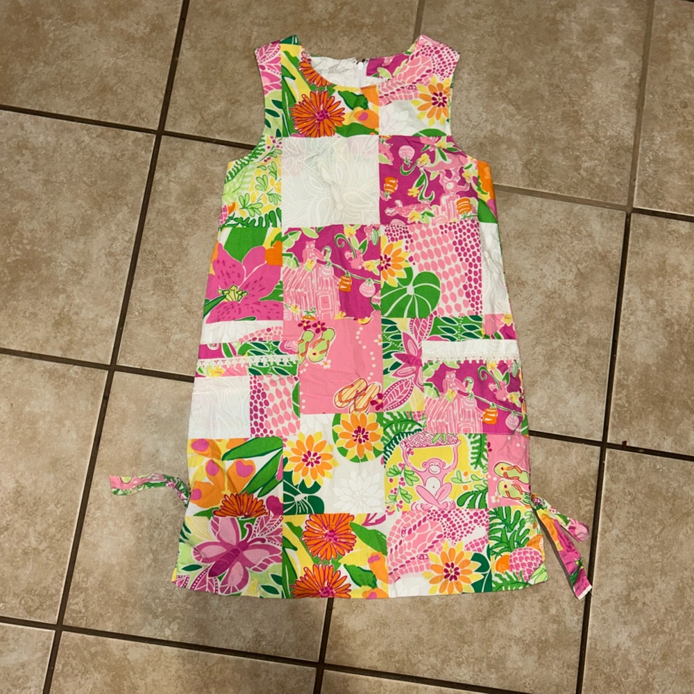 vintage Lilly Pulitzer sleeveless patchwork dress size 8
